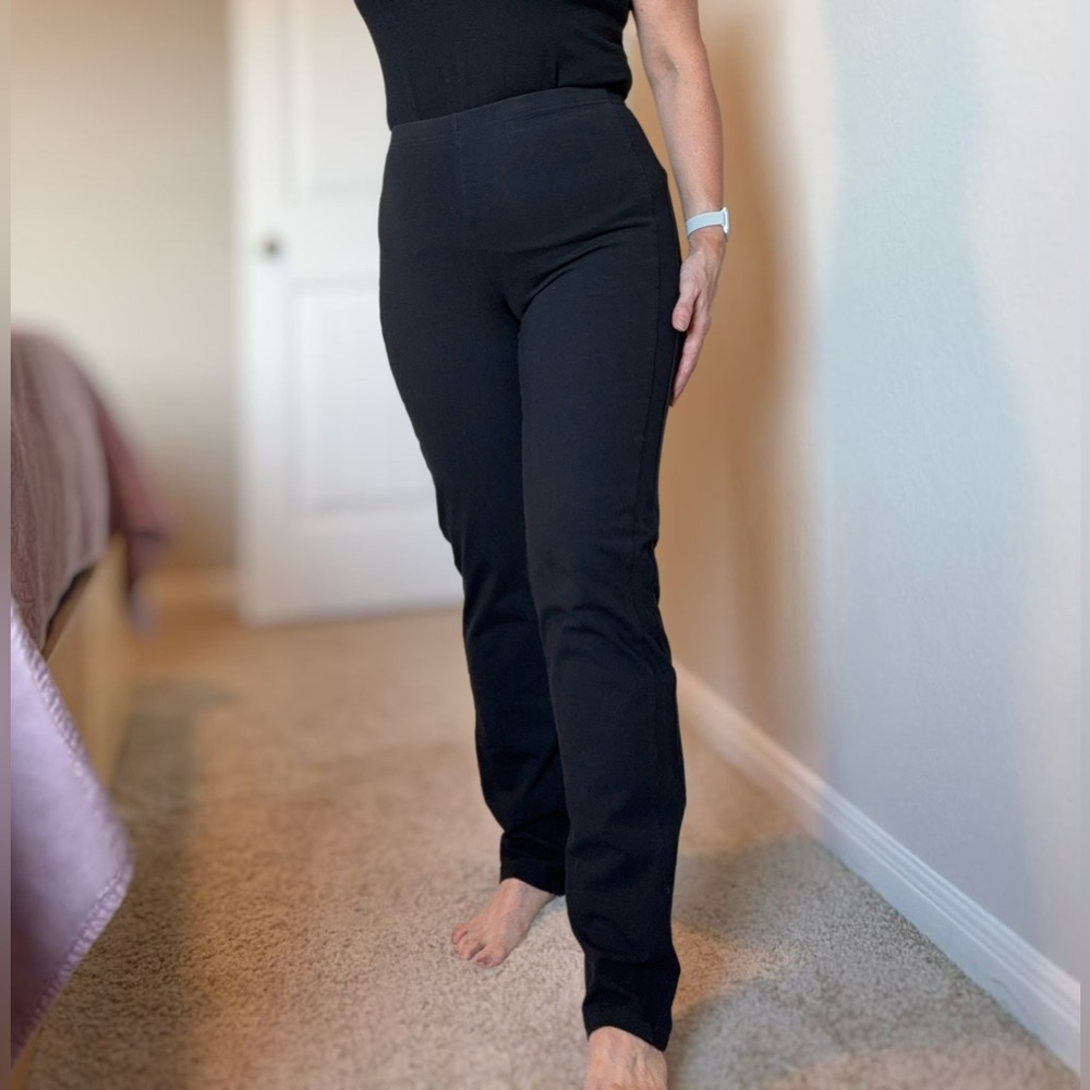 Women with Control Black Straight Leg Pants